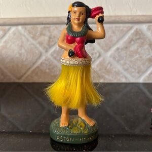 Rare Bobble Hula Girl Ceramic Figurine - Aston Hawaii Promotional Item 1990’s